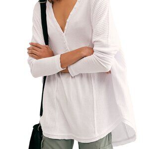 Free People Leo Henley Tee- NWOT- size Medium